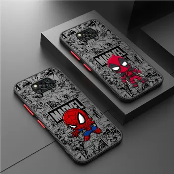 Комикси на Marvel Spiderman Дэдпул Прозрачен Калъф За Xiaomi Mi Poco X3 NFC X3 F3 M5 Pro X4 13 12T Pro 11 Note 10 Lite Калъф За вашия Телефон