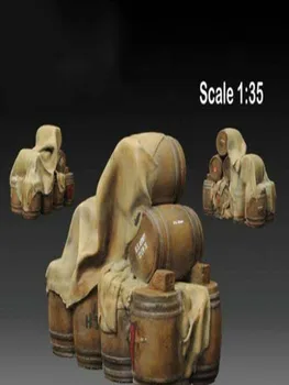 Комплект от 1/35 старинни дървени бъчви (пакет ЕДНА), комплекти миниатюрни модели от смола, небоядисана