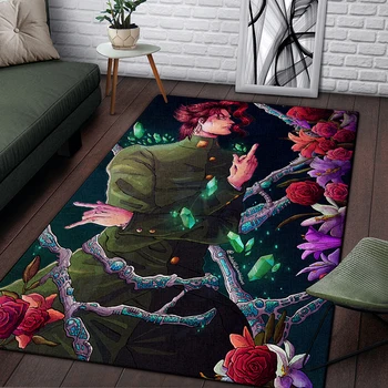 Красива картина Джоджо аниме килим за хола голям килим черен мек килим бохо декорация на дома подложки Подложки за пикник