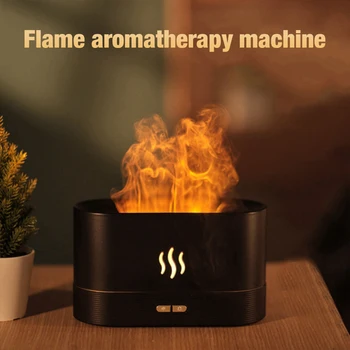 Креативен имитационный овлажнител пламък, мини-дифузор за ароматерапия, тенис на семицветный овлажнител аромат на пламъка за домашния офис