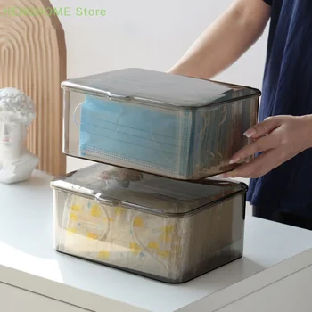 Кутия за съхранение на маски Кутия за мокри кърпички Притежателя на диспенсера за детски салфетки, Домакински пылезащитная кутия за салфетки с капак Дизайн на кухненско запечатване