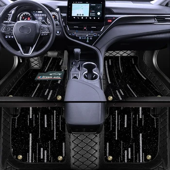 Луксозни автомобилни стелки за CHEVROLET Captiva 5seat 2013-2017 Кожа + килим Двуслойни автомобилни постелки