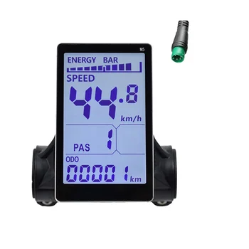 М LCD дисплей електрически велосипед M5 24V 36V 48V 60V E Скутер LCD панел на екрана за планински електрически велосипед (5PIN)