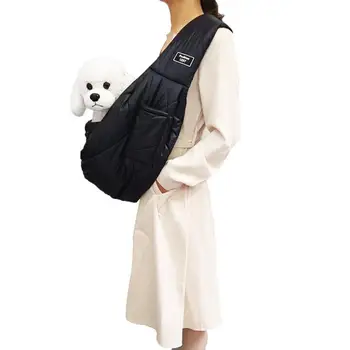 Малка переноска за домашни любимци Удобна чанта-переноска за домашни любимци в едно рамо за пътуване на открито Bag-чанта с вкара перевязью за кучета