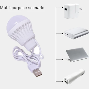 Мини 3 W/5 W/7 W 5 В USB Магнитна Лампа Led нощна светлина за вашия КОМПЮТЪР/Лаптоп С USB Интерфейс За Къмпинг (Студено Бяло) Преносима Лампа за Къмпинг