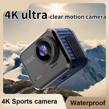 Мини екшън камера V8 4K 60 кадъра в секунда и HD с Wi-Fi дистанционно управление, led екран, рекордером, водоустойчива спортна видео камера DV, Безжична уеб камера