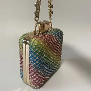 Модерен дамски луксозна вечерна дамска чанта с диаманти, банкетная чанта, Нова тенденция, 2023, чанта-клатч за партита с кристали, чанта-клатч за партита