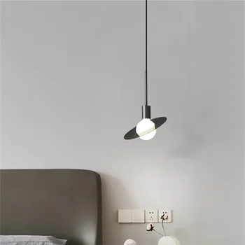 Модерен мед окачен лампа OULALA, led Класически черен окачен лампа, Шик креативен интериор за дома, хол, спалня