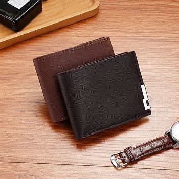 Модерен мъжки портфейл от изкуствена кожа Soild Color в минималистичном стил, чанта за дреболии, Притежателите на кредитни карти, Портфейл За мъже, подаръци 2023