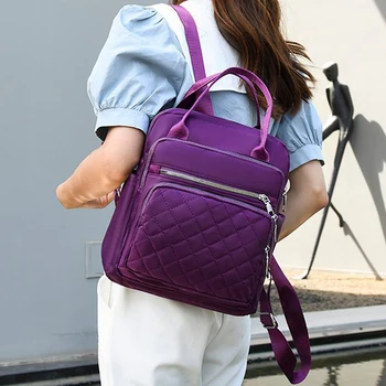 Модерна чанта през рамо, ръчна бродерия, Ромбическая клетка, Ежедневни многофункционална дамска чанта за през рамо