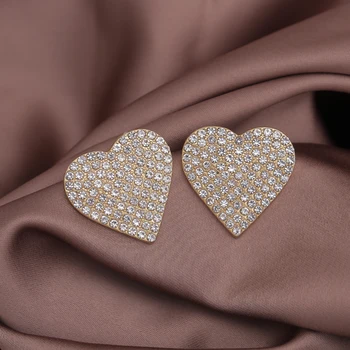Модерни обеци-карамфил ZOSHI за жени под формата на звездички във формата на сърце, позлатени обеци, елегантни сватбени декорации