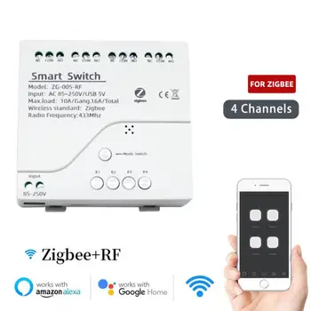 Модул Smart Switch за умен дом, който работи с Алекса Home 10а, интелигентен превключващ ключ, Преносими Безжични Wifi Smart Life Mini