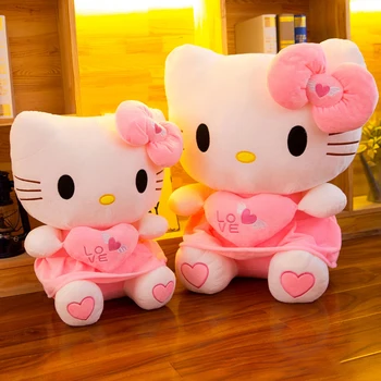 Мультяшные плюшени играчки Sanrio Hello Kitty, фигурки аниме, Кавайный котка, меки плюшени играчки за момичета, подаръци за рожден ден за деца