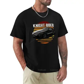 мъжка тениска памучен тениска Knight Rider KITT, тениска за момче, мъжки графични тениски в стил хип-хоп, лятна тениска за мъже
