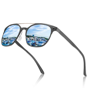 Мъжки квадратни спортни Слънчеви очила с поляризирани лещи Uv400, Реколтата, Аксесоари за очила, мъжки градинска метална дограма за мъже