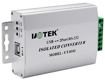 Най-продаваният промишлен конвертор USB 2 порта RS-232 с изолационен устройство UT-8102