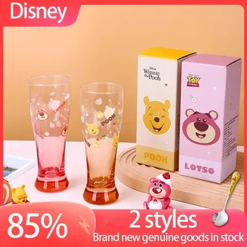 Нов Disney Lotso Winnie The Pooh Cyber Celebrity Kawaii Glass Сладко Cold Drink Cup Малка Поясная Чаша За Сок От Висококачествена Бирената Чаша