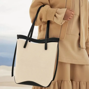Нова ежедневни холщовая чанта с пайети, дамски преносима чанта-торба, 4 цвята