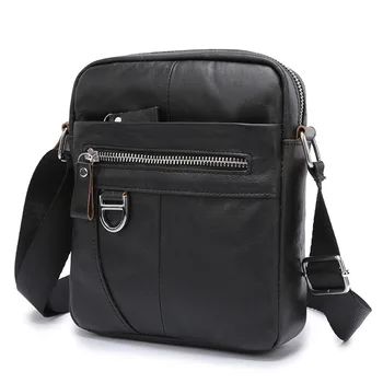 Нова мъжка чанта-месинджър от естествена кожа, чанта през рамо от восък на кожата, мъжки бизнес чанти от телешка кожа, портфолио