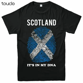 Нова тениска с Флага на Шотландия, Отпечатък от Пръст It ' S In My Dna, Тениски За възрастни и деца, Топ Унисекс S-5Xl Xs-5Xl, Креативна Забавна Тениска На Поръчка
