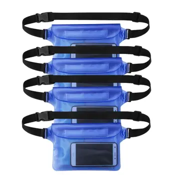 Нова чанта за плуване на открито, 4 бр., Плажна използване на универсален вид печат, мъжки и дамски водоустойчив поясная чанта, изработена от PVC, поясная чанта за мобилен телефон