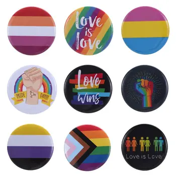 Нови ЛГБТ-Оптимистичните гей-игли От калай, Значка на ревера дънкови шапки, Брошки За мъже и жени, на Жени за яката, Бижута, Аксесоари