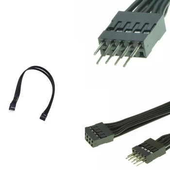 НОВОСТ-дънна Платка 9Pin USB 2.0 удължителен кабел Dupont Кабел за предаване на данни Кабел за Кабелна линия за DIY PC