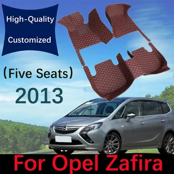 Обичай кожени автомобилни стелки за Opel Zafira Five Seats 2013, автомобилни постелки, накладки за краката, Аксесоари за интериора