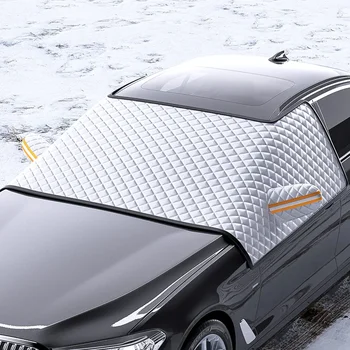 Общо снежна покриване на колата, покритие на предната предното стъкло, защита на предното стъкло от замръзване и снежната покривка, утолщенное зимата снежна екипировка, снежна тъкан