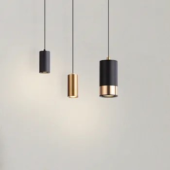 Окачен лампа Nordic LED Златисто-черен Креативна Полилей за хол, спалня, кухня осветление, трапезария, аксесоари за дома, осветителни тела