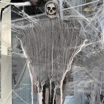 Окачен Мрачен Reaper Хелоуин Украшение Призрачен Декор на Къща С Духове Реалистичен Хелоуин Висящи Призраци, Мрачни Жетварите за по-Лесно