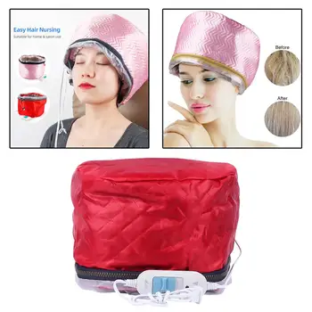 Отопление шапки-отпариватель за коса, 3 режима, сигурно домакински червена отпариватель за коса за дълбоко инсталация, домашен салон, Хранителен Топла грижа за главата, СПА център