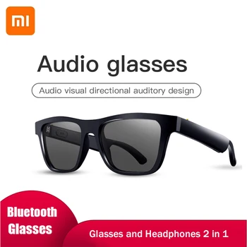 Очила Xiaomi, Умни очила с антисиневой подсветка, За слушане на музика, Очила за безжични разговори Bluetooth, Автозвук, Слънчеви очила подарък