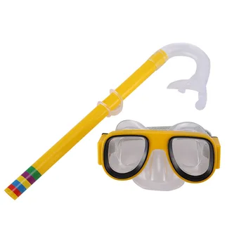 Очила За плуване, Гъвкава обтегач за маркуч, Детски силиконова капачка за гмуркане с шнорхел, Водоустойчив регулируема защита от замъгляване