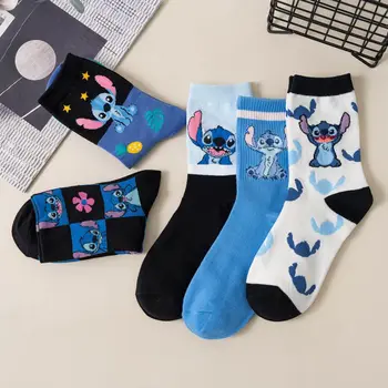 Памучни чорапи Дисни Бод, чорапи за момчета и момичета, Топли Чорапи за сън, Чорапи за анимационни кукли Лило & Стич, Коледен подарък