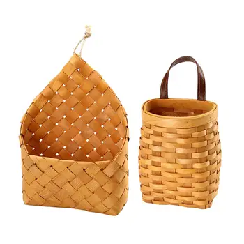 Плетени висящи кошници Готварска кошница за съхранение на дреболии тоалетни принадлежности Плодове
