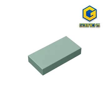 Плочки Gobricks GDS-566 1 x 2 с пазом е съвместима с конструктори lego 3069 30070 парчета детски строителни блокове на 