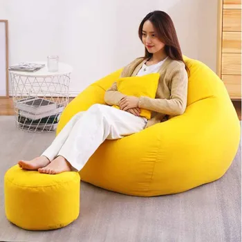 Подмяна на дивана Bean Bag за всекидневната, По-мързелив Модерен диван, релаксиращ Минималистичен Единична хапки, салон луксозна японска мебели