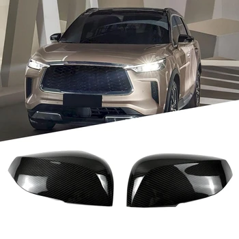 Покриване на Страничните Огледала за Обратно виждане на Автомобила От Този Въглеродни Влакна За Infiniti QX50 2016-2023 QX60 2016-2020 Детайли на Капачката на Отвора на Огледала и Аксесоари