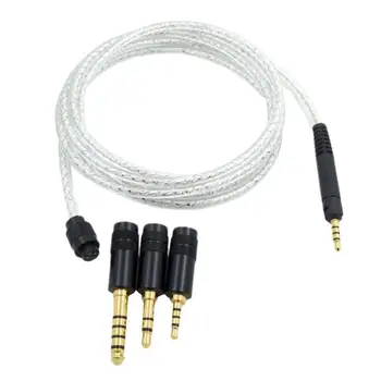 Посеребренный слушалки кабел за слушалки HD518 HD558 HD598 по-Добро звучене на совалка