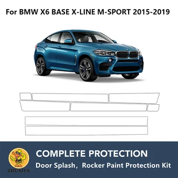 Предварително изрязани люлеещо, защита от боя, прозрачни комплект за защита на сутиена TPU PPF за BMW X6 BASE X-LINE M-SPORT 2015-2019