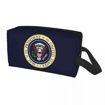  Президентът на Съединените Щати Косметичка Органайзер За Пътуване Kawai Доналд Тръмп Гласуването В САЩ за Президент Лого От Логото на Президента