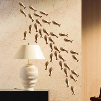 Просто украса на стените на Риба Модел Занаяти, изработени от смола Ресторант Домашен Коридор, Веранда Фон на стените на Риба, с монтиран на стената Декоративна Украса