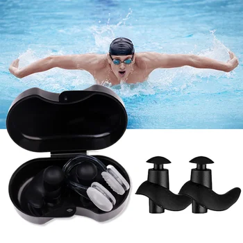 Професионални Гумени тапи за уши за плуване за Възрастни Плувци, Деца За Гмуркане, Мека Защита От Шум, Принадлежности За Гмуркане, Защита От Прах