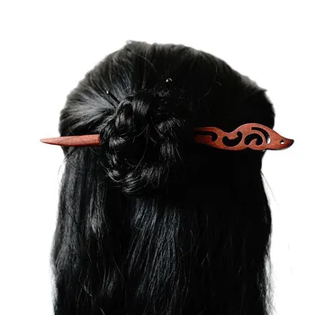 Пръчка за коса, имитирующая дървена шпильку, дамски китайски дрехи, аксесоари за коса, дървени пръчки, пръчици за коса за жени FS99