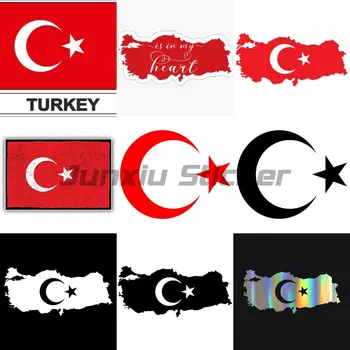 Пуйка Луната и Звездите Карта на турското хартата Индивидуалност Турция Стикер на турската машина за леки автомобили Стикер за стена, лаптоп Windows