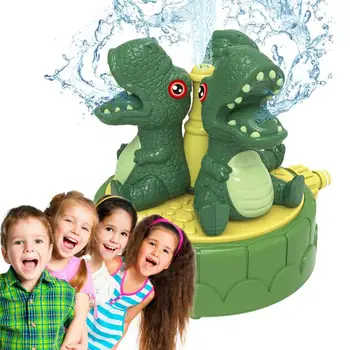 Разбрызгиватель за деца с въртяща се на 360 градуса динозавром Играчки за пръскане на вода Годишният Уличен Динозавър Разбрызгиватель вода Момчета Момичета
