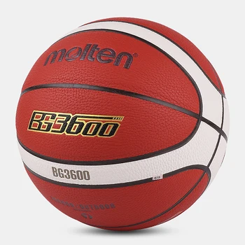 Разтопен на баскетболна топка B7G3600 Размер на 7 Пу Стандартна топка за състезания Тренировъчен топка за помещения и на открито с общо предназначение за мъже и жени
