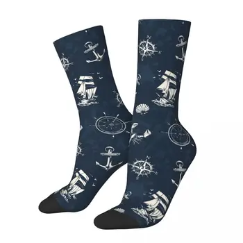Реколта морски чорапи в морски стил Мъжки дамски пролетни чорапи в стил хип-хоп