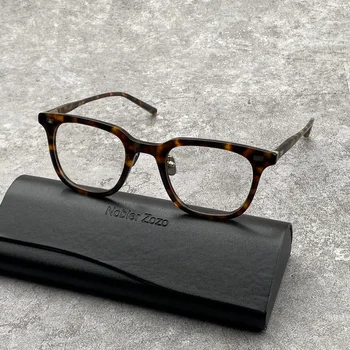Ретро ацетатная рамки за очила за мъже квадратна късогледство предписани очила за жени Ретро-оптични рамки за очила луксозна марка glasse